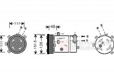 VAN WEZEL 3700k280 -  Компрессор, кондиционер